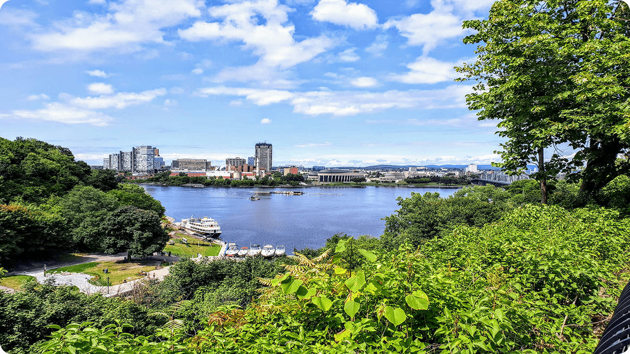 Ottawa riverfront and green space